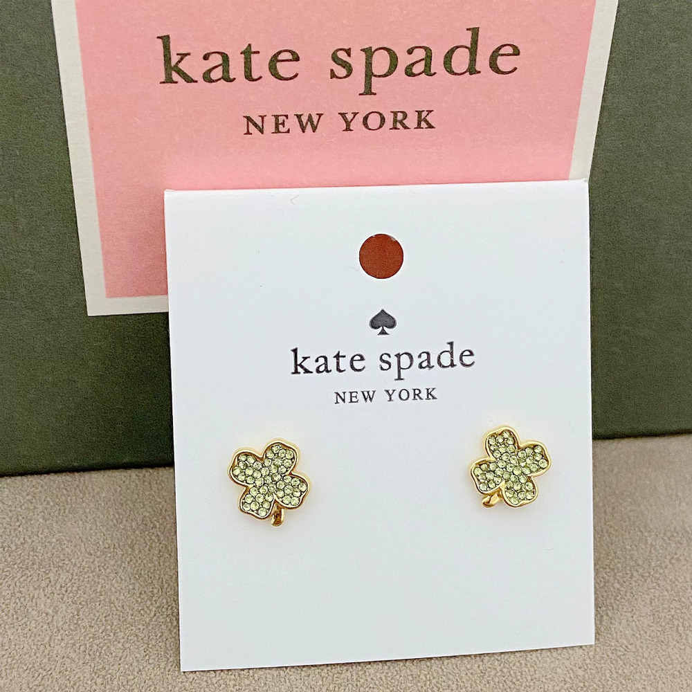 kate spade Four Leaf Clover Metal Stud Earrings